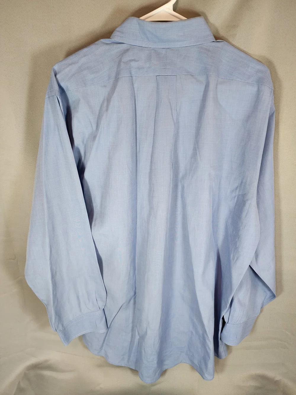 Lands' End Men's Button-Down Dress Shirt - Light Blue - Picture 2 of 6